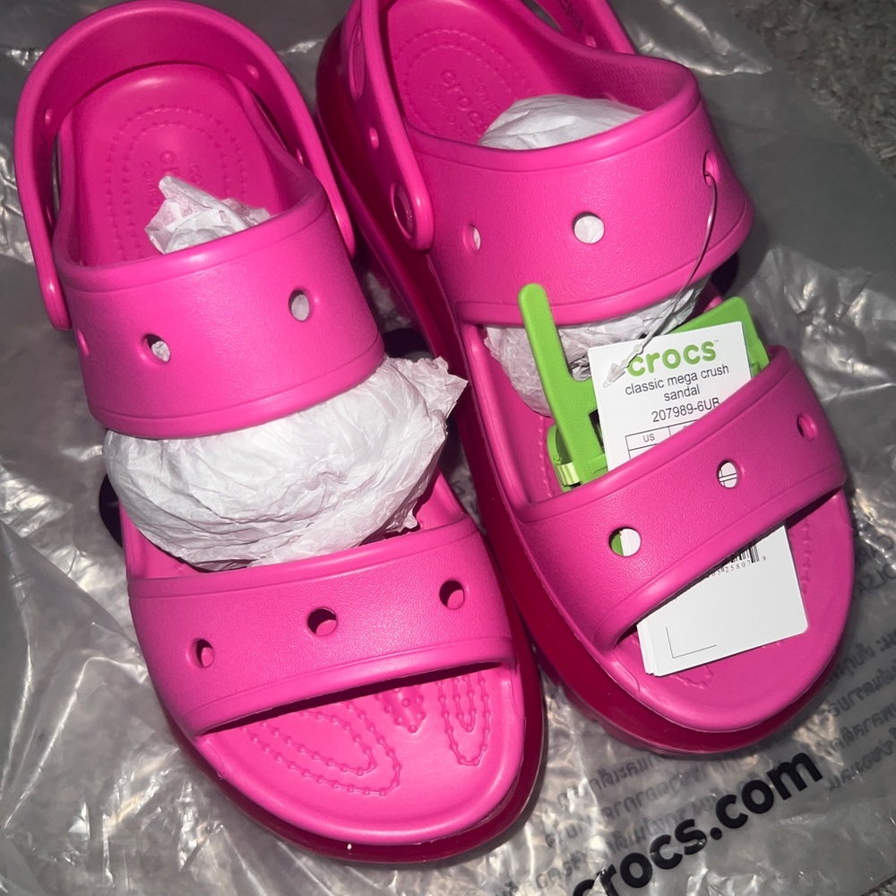 Crocs Mega Crush Platform hot pink